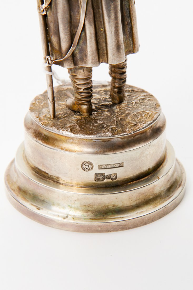 Russian siver cossak sculpture. — image 4