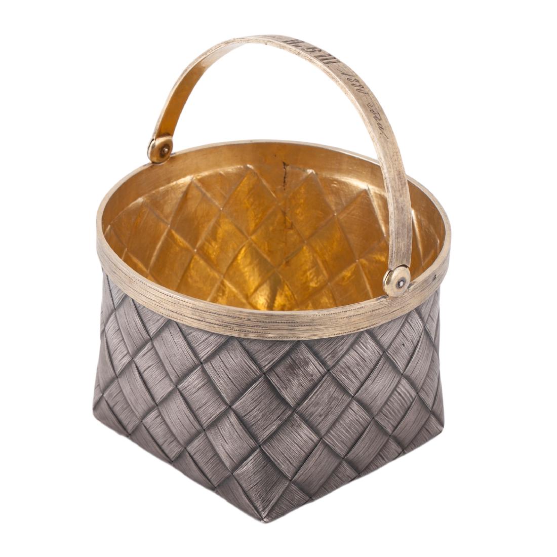 Trompe l'oeil silver vase by I.Khlebnikov — image 2