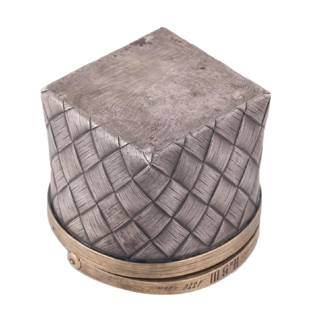 Trompe l'oeil silver vase by I.Khlebnikov — image 4