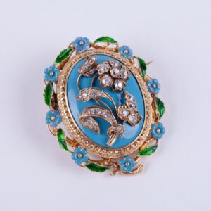 18K gold brooch. — image 1