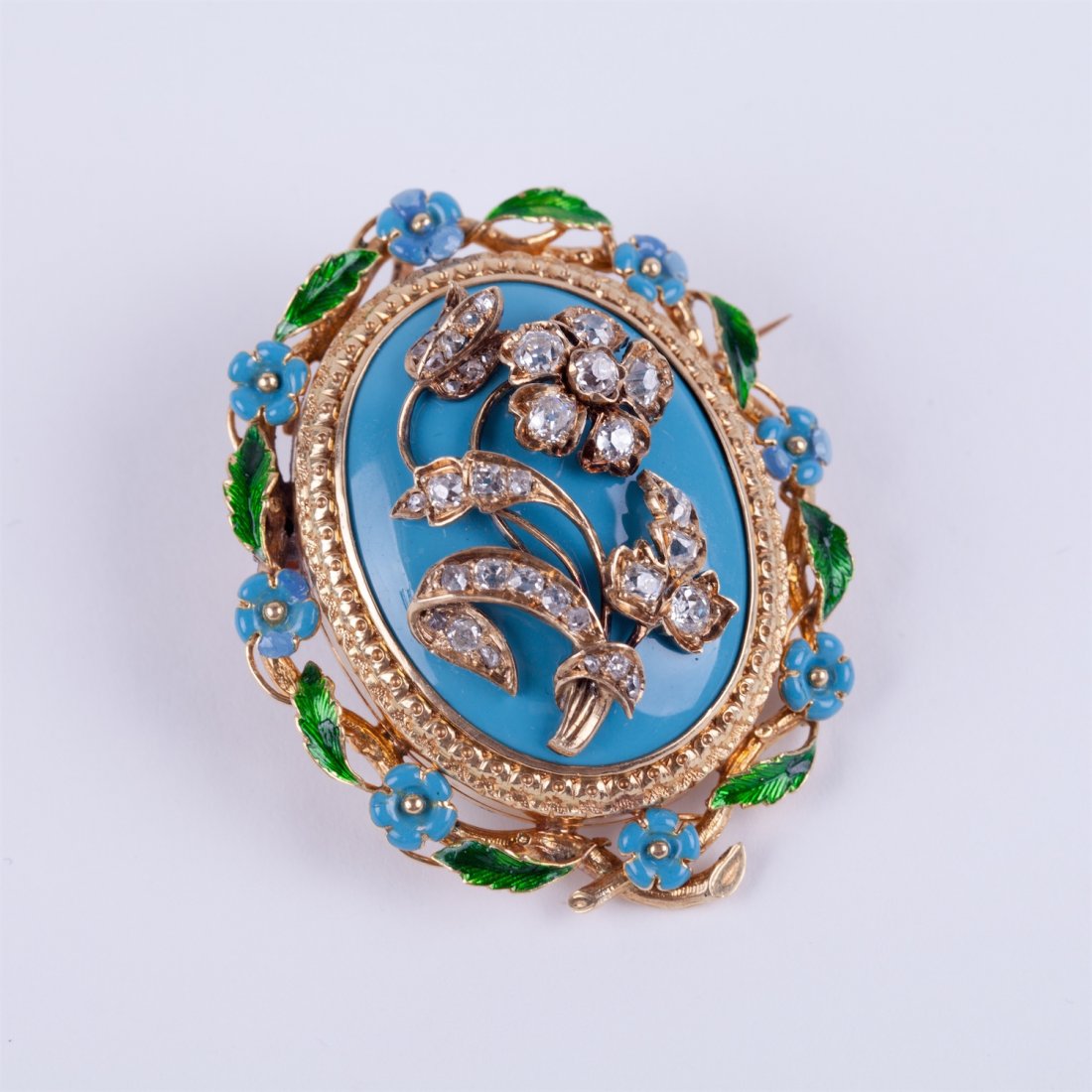 18K gold brooch. — image 1
