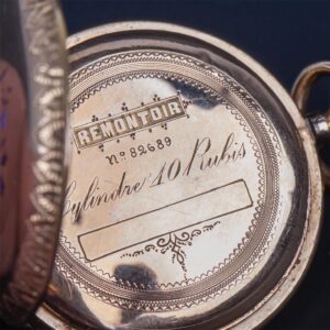 Gold, 18K, hunter case women pocket watch — image 5