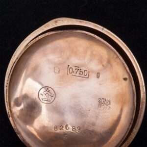 Gold, 18K, hunter case women pocket watch — image 8