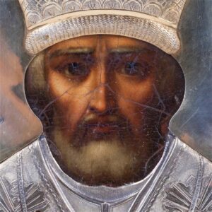 Russian Art Nouveau Icon of Saint Nikolay Wonderworker — image 2