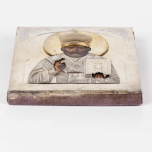 Russian Art Nouveau Icon of Saint Nikolay Wonderworker — image 6