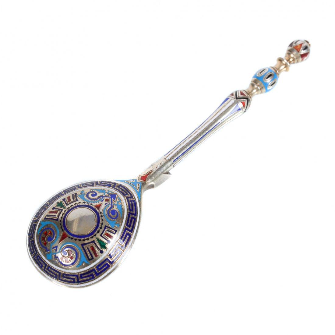Russian silver jam spoon. Workshop of A. Tobenkov(?). — image 1