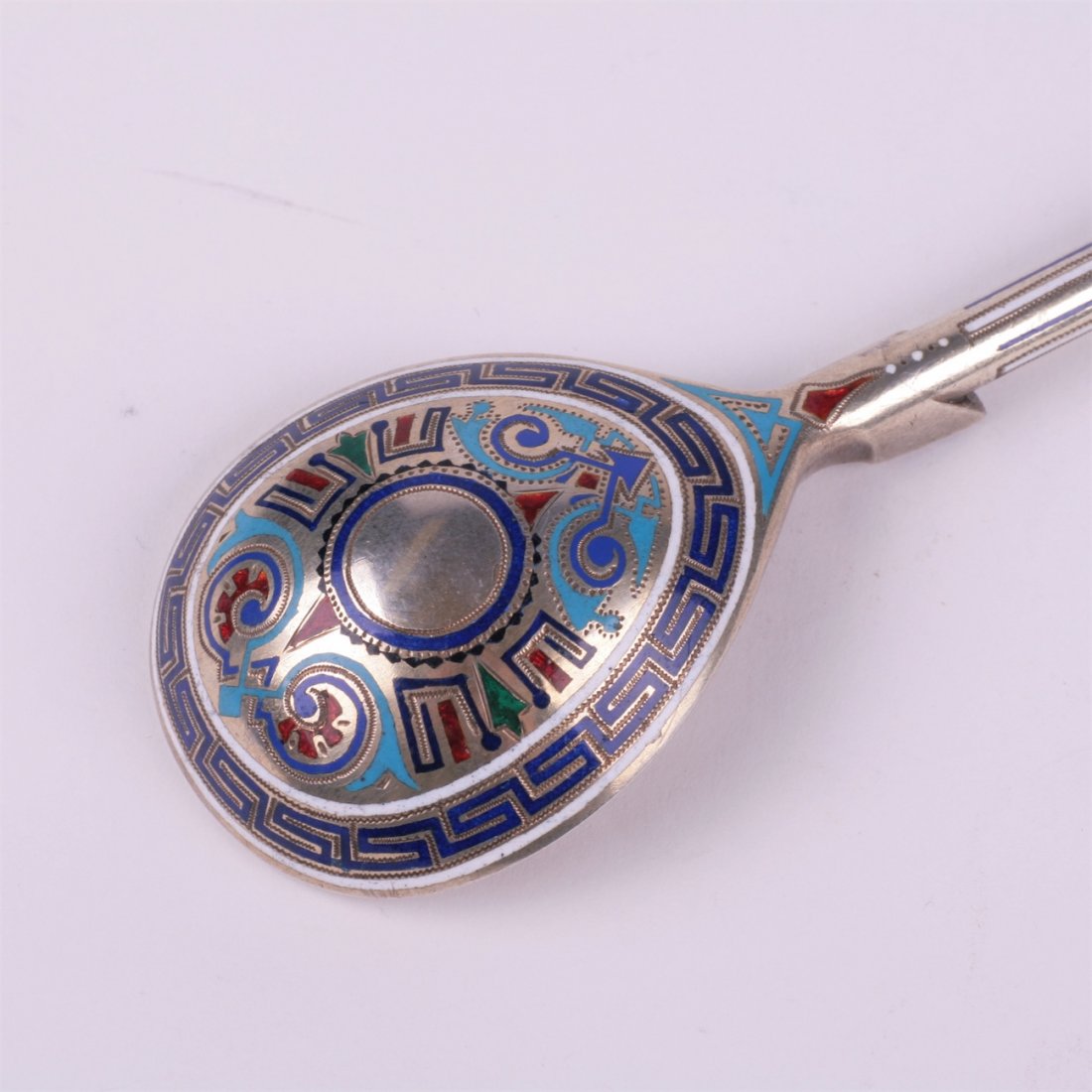 Russian silver jam spoon. Workshop of A. Tobenkov(?). — image 2