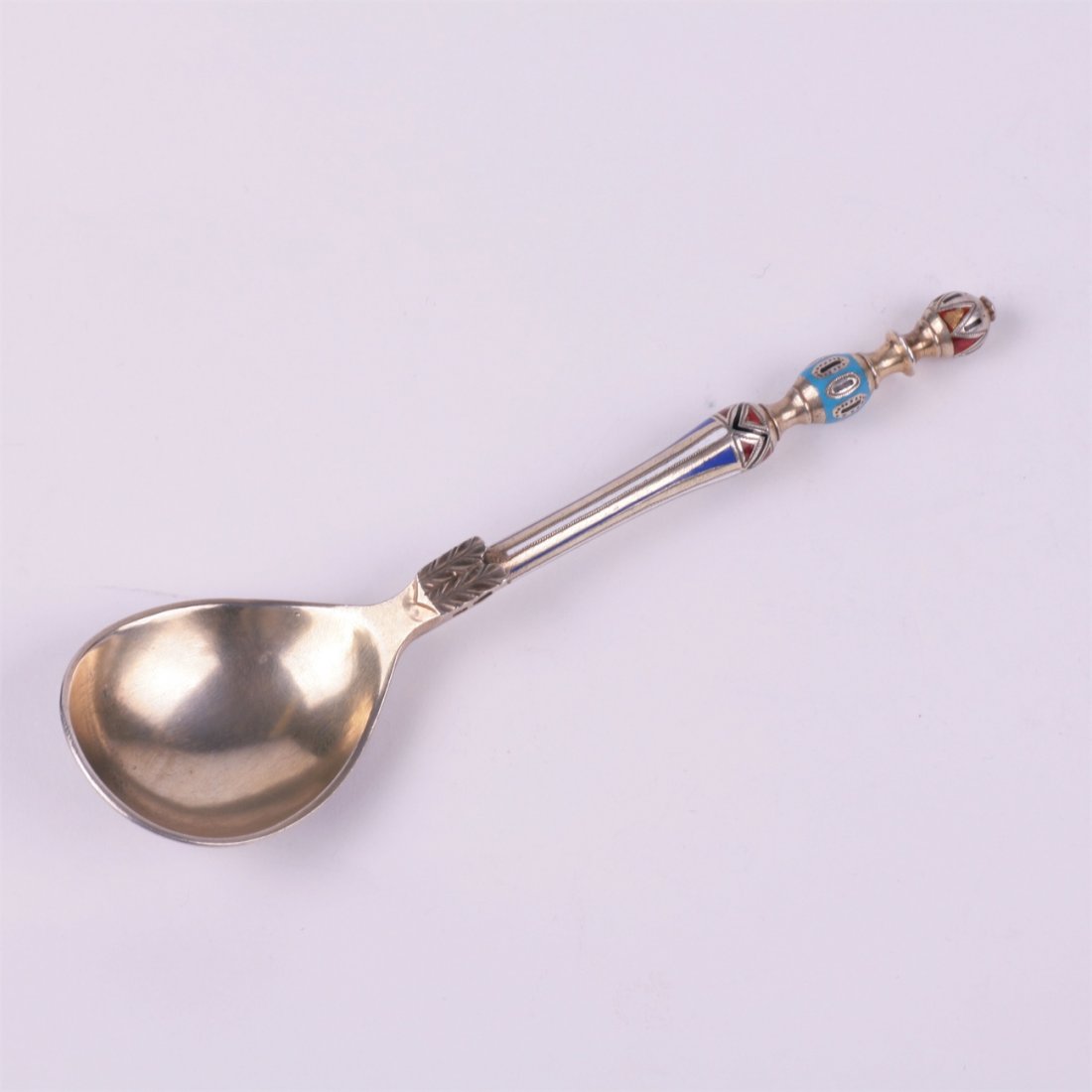 Russian silver jam spoon. Workshop of A. Tobenkov(?). — image 3