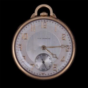 Gold, 18K open face "Luz", Geneve — image 1