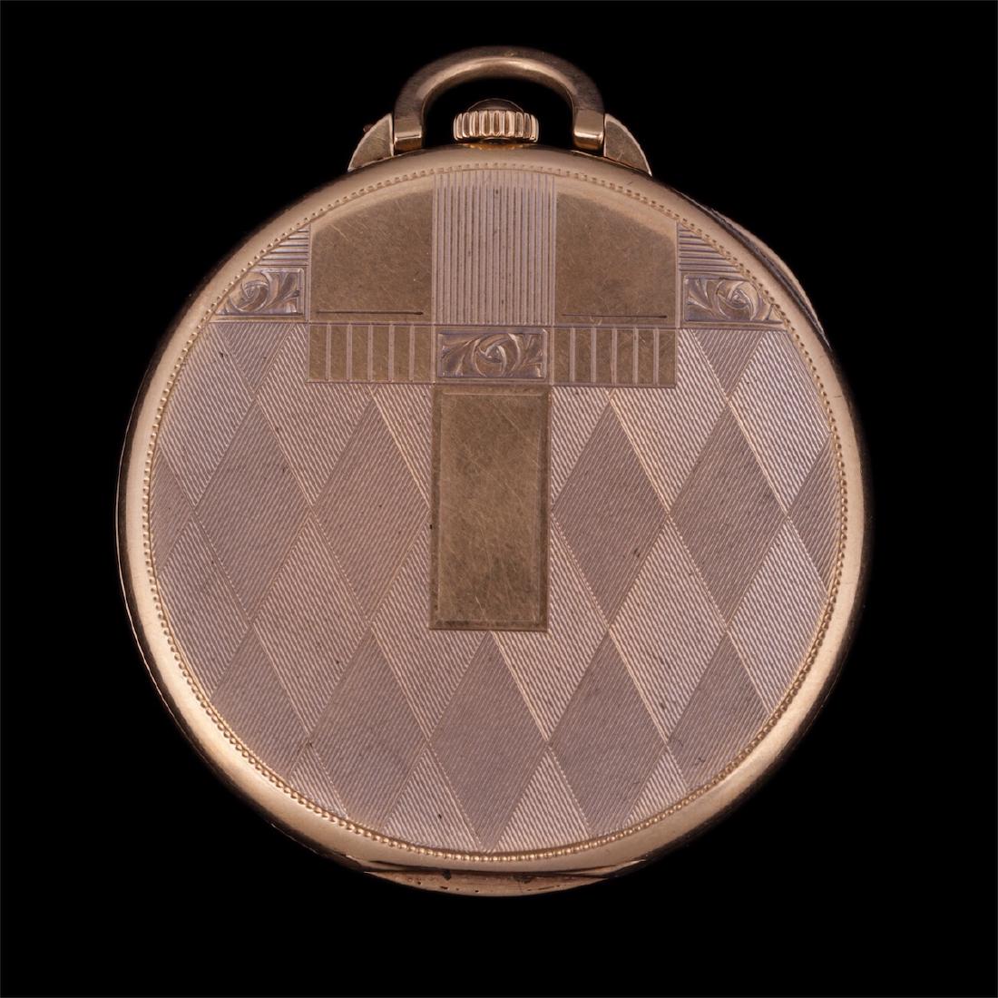 Gold, 18K open face "Luz", Geneve — image 2