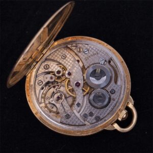 Gold, 18K open face "Luz", Geneve — image 3
