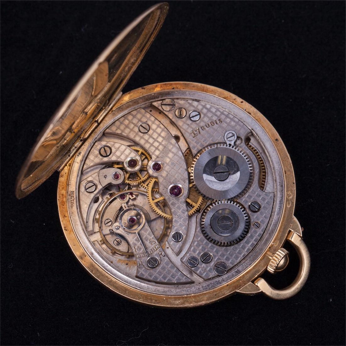 Gold, 18K open face "Luz", Geneve — image 3