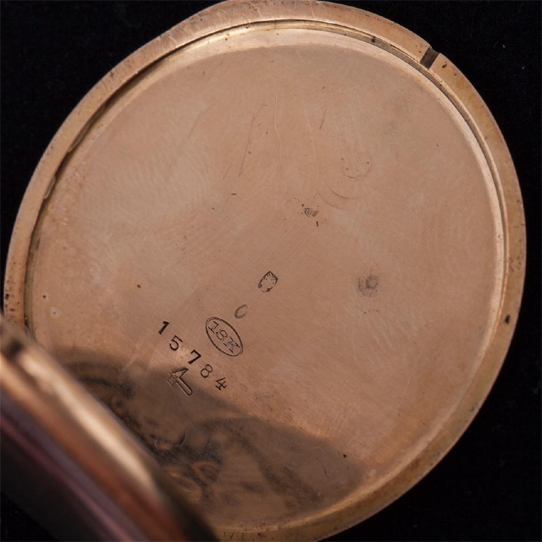 Gold, 18K open face "Luz", Geneve — image 4