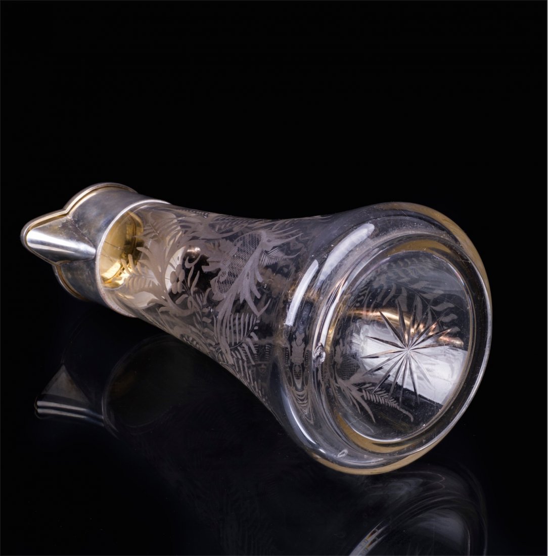 Great Russian silver and glass carafe — image 6