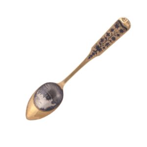 Russian silver-gilt and niello spoon — image 1
