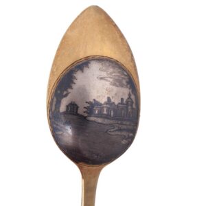 Russian silver-gilt and niello spoon — image 4