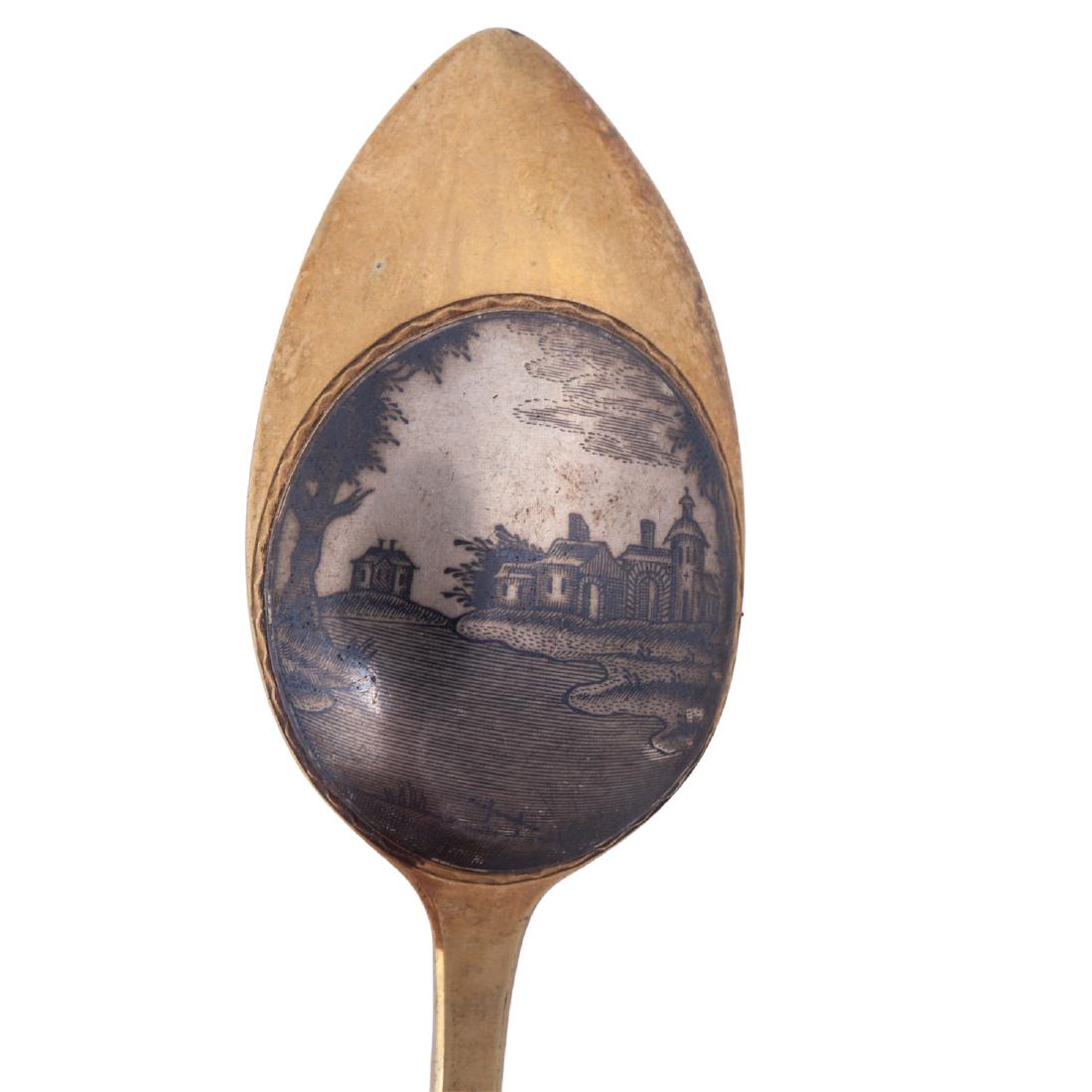 Russian silver-gilt and niello spoon — image 4