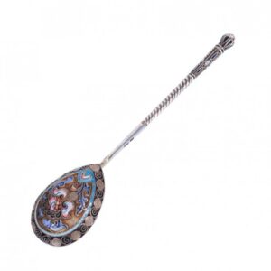Russian silver spoon. 11th moscow Artel. — image 1