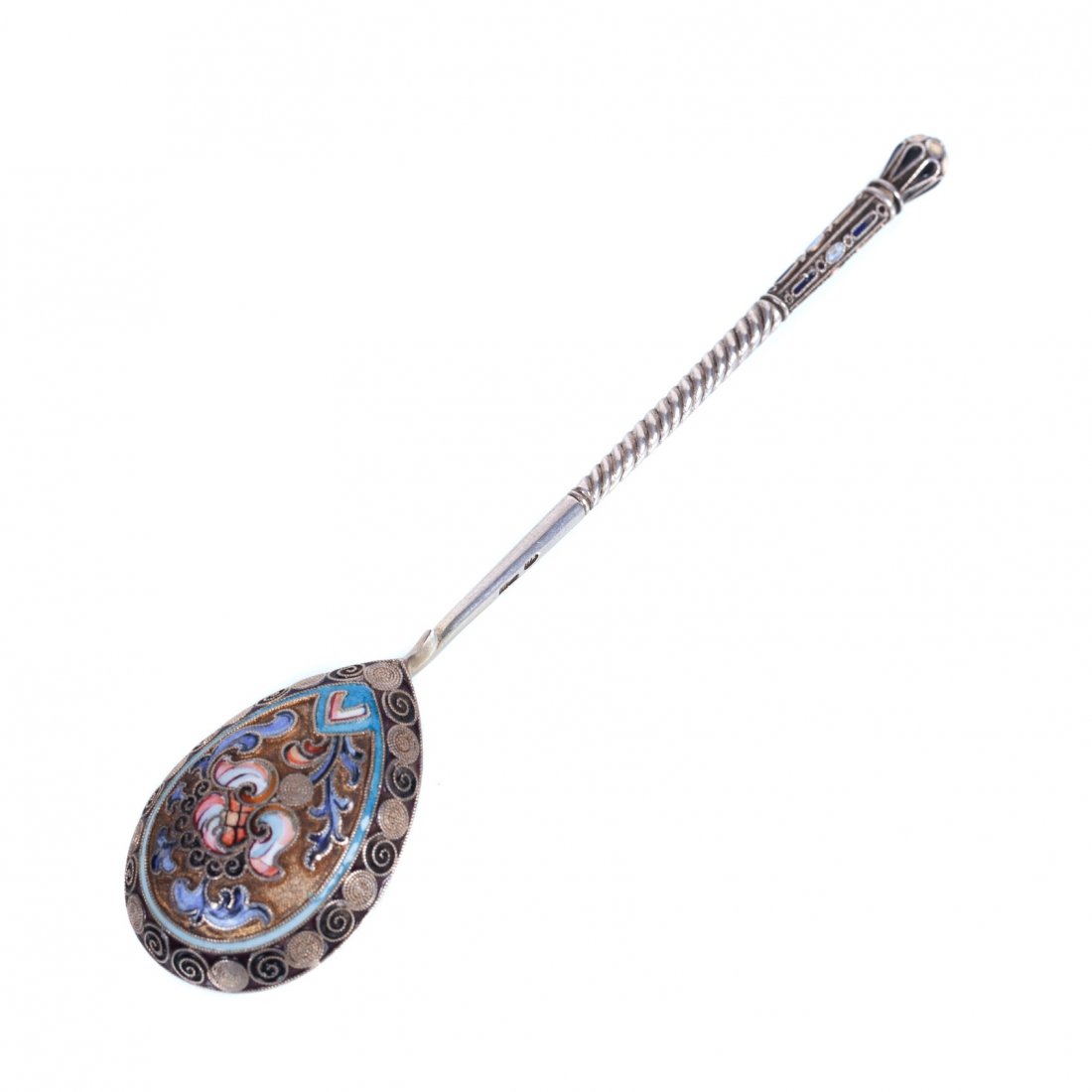 Russian silver spoon. 11th moscow Artel. — image 1