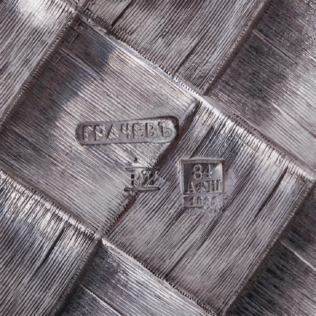 Trompe l'oeil silver decorative tray by Grachev — image 6