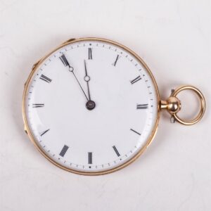 18K gold pocket watch with the view on Chillon Castle — image 2