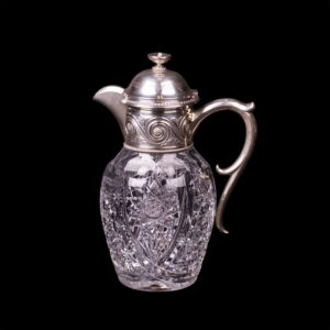 Russian neoclassical cut-glass and silver-gilt carafe — image 1