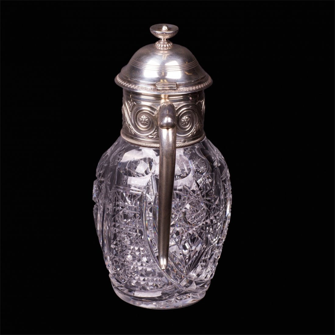 Russian neoclassical cut-glass and silver-gilt carafe — image 3