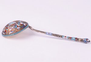 Russian silver jam spoon. Workshop of N.Alekseev. — image 4