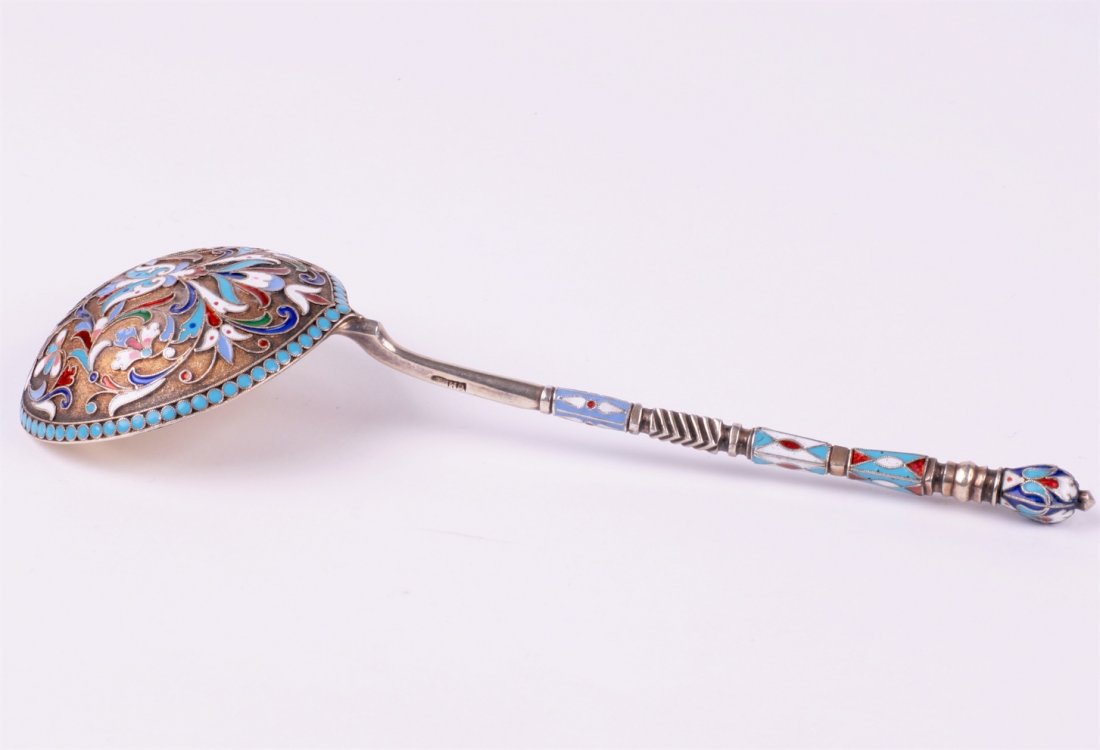 Russian silver jam spoon. Workshop of N.Alekseev. — image 4