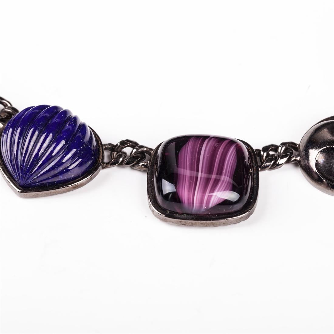 Yves Saint Laurent blackened metal necklace — image 2