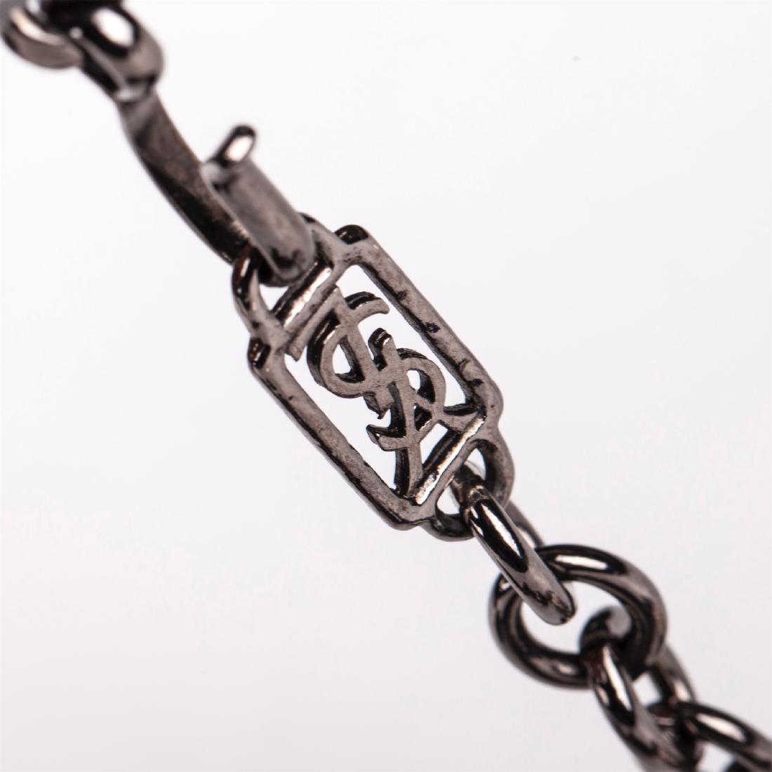 Yves Saint Laurent blackened metal necklace — image 3