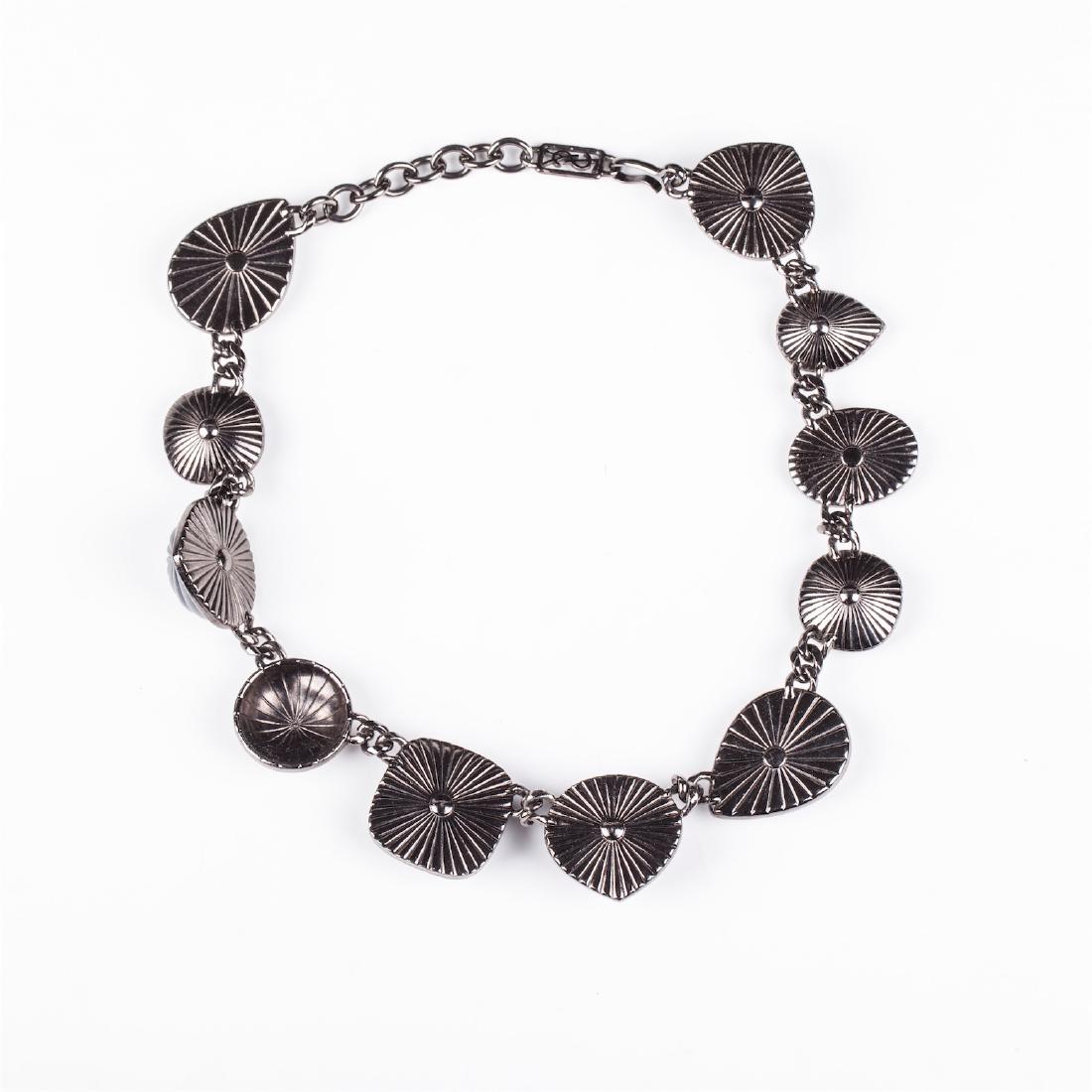 Yves Saint Laurent blackened metal necklace — image 4