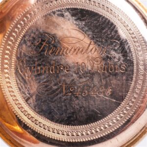 12K gold open face pocket watch with enamel — image 6