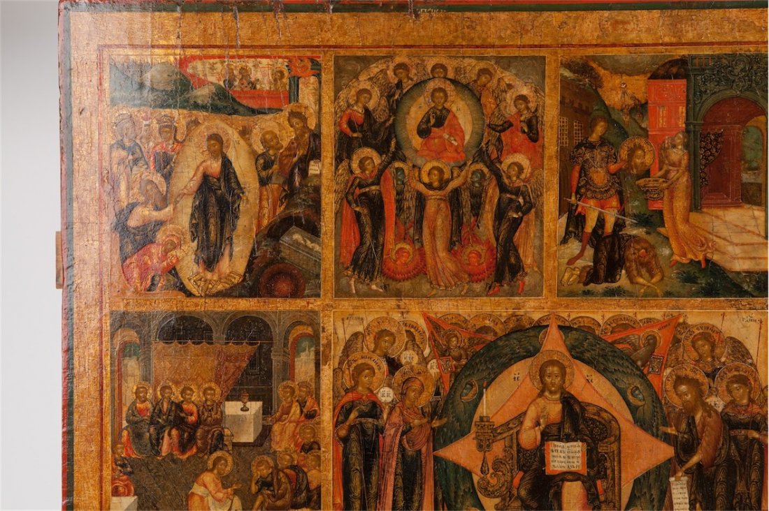 Fine and rare Russian icon of Hexaemeron. 1800. — image 2
