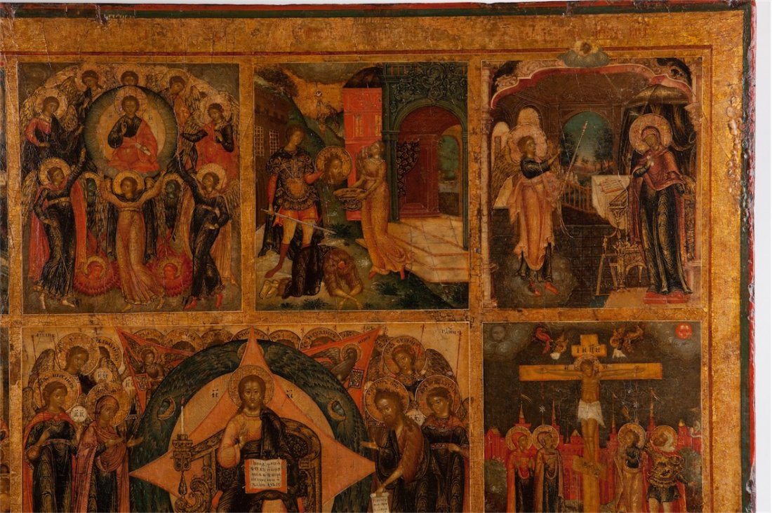 Fine and rare Russian icon of Hexaemeron. 1800. — image 3