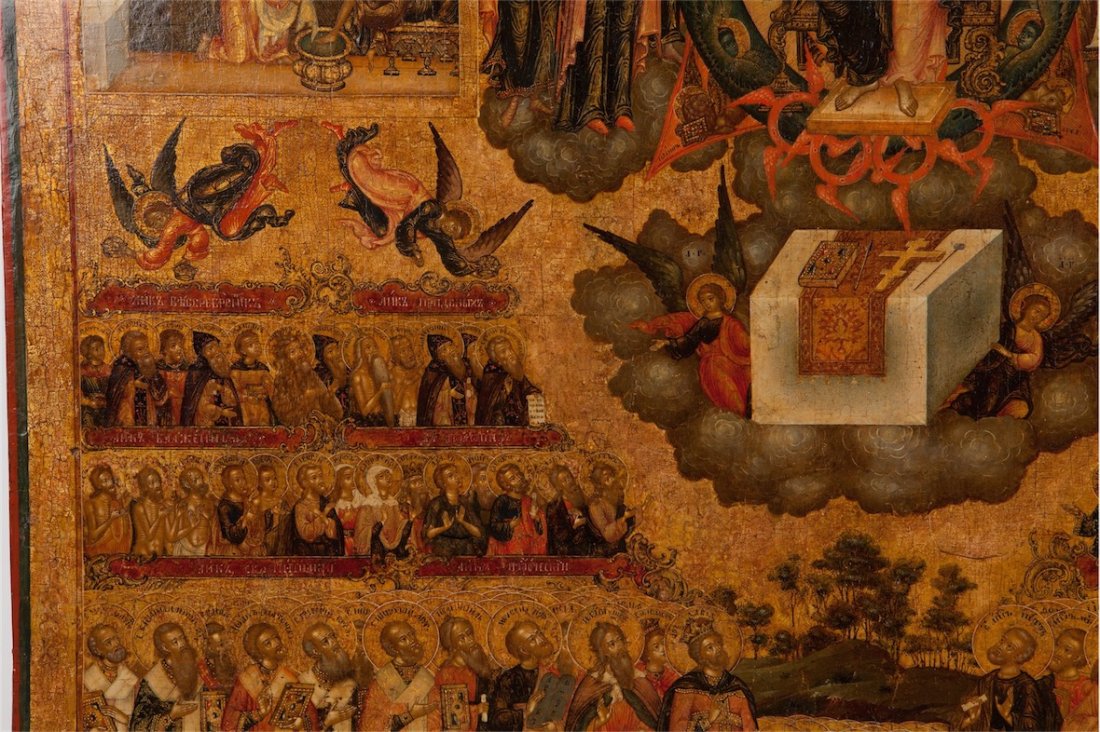 Fine and rare Russian icon of Hexaemeron. 1800. — image 6