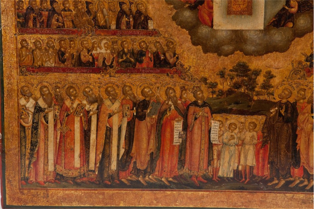 Fine and rare Russian icon of Hexaemeron. 1800. — image 8