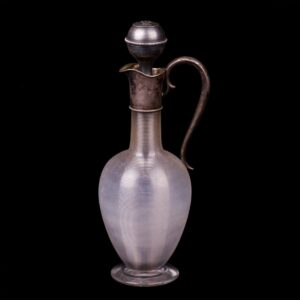 Rare Faberge silver and glass carafe — image 1