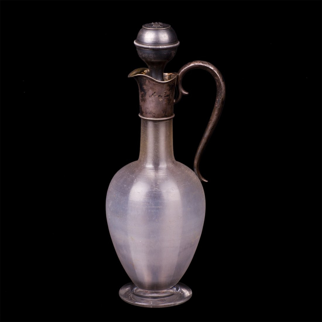 Rare Faberge silver and glass carafe — image 1