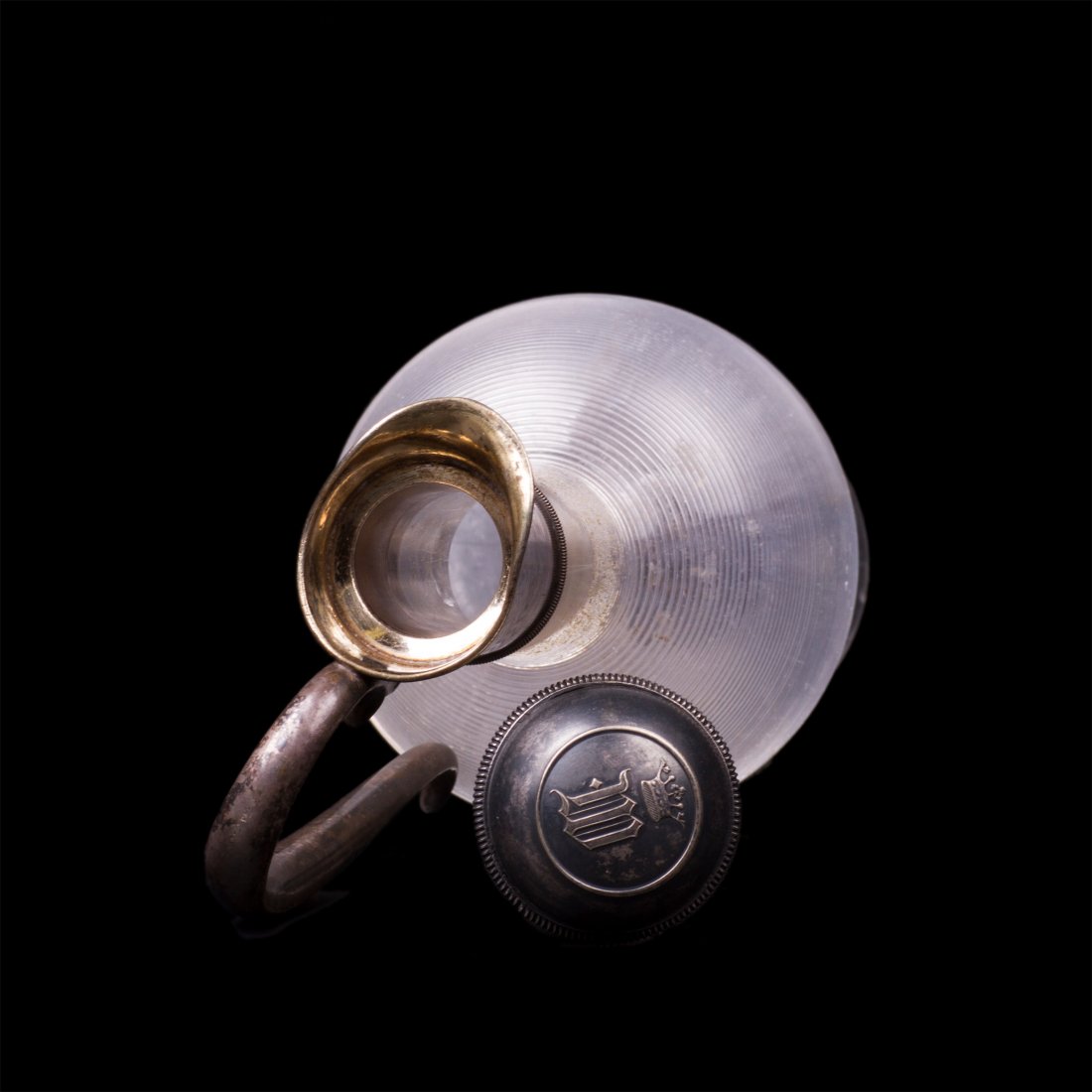 Rare Faberge silver and glass carafe — image 2