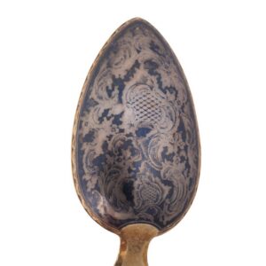 Russian silver-gilt and niello spoon — image 4