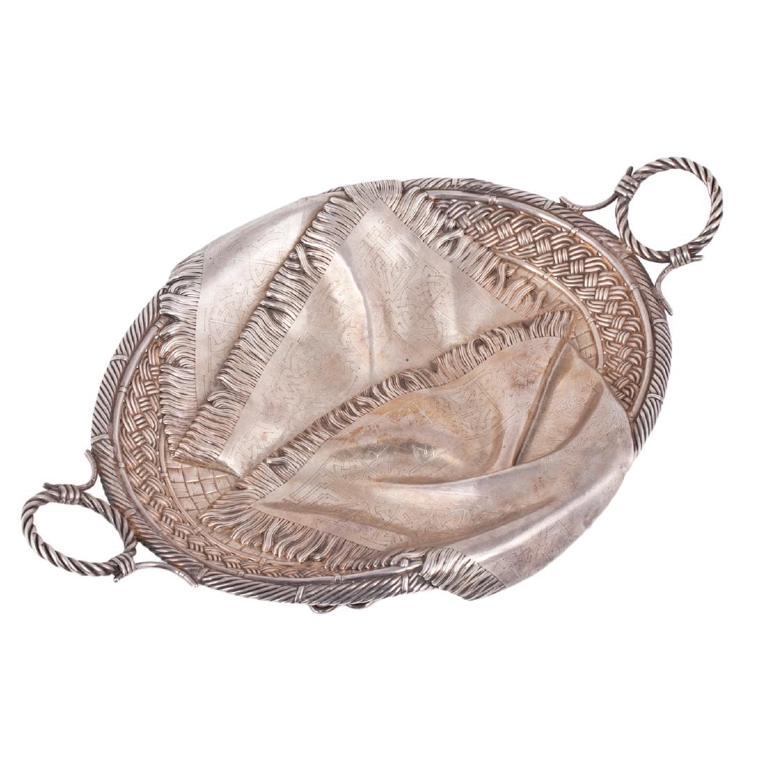 Trompe l'oeil silver plate by I.Khlebnikov — image 1