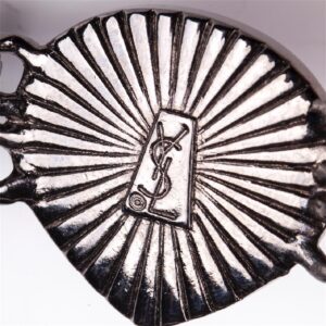 Yves Saint Laurent blackened metal bracelet and — image 3