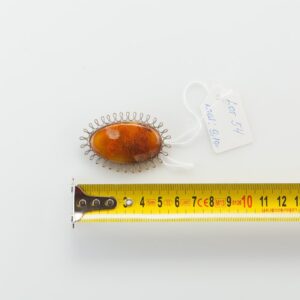 Natural Old Baltic Amber brooch. — image 1
