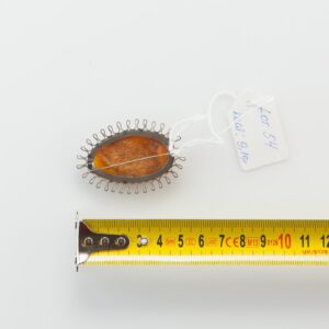 Natural Old Baltic Amber brooch. — image 2