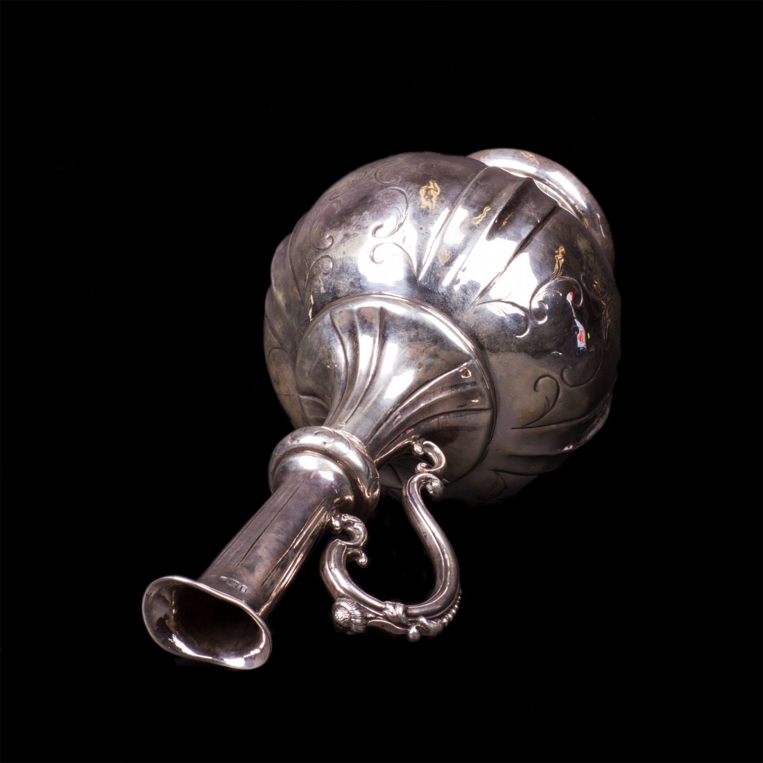 Russian engraved silver decanter — image 3