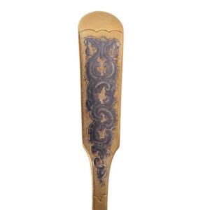 Russian silver-gilt and niello spoon — image 3