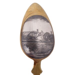 Russian silver-gilt and niello spoon — image 4