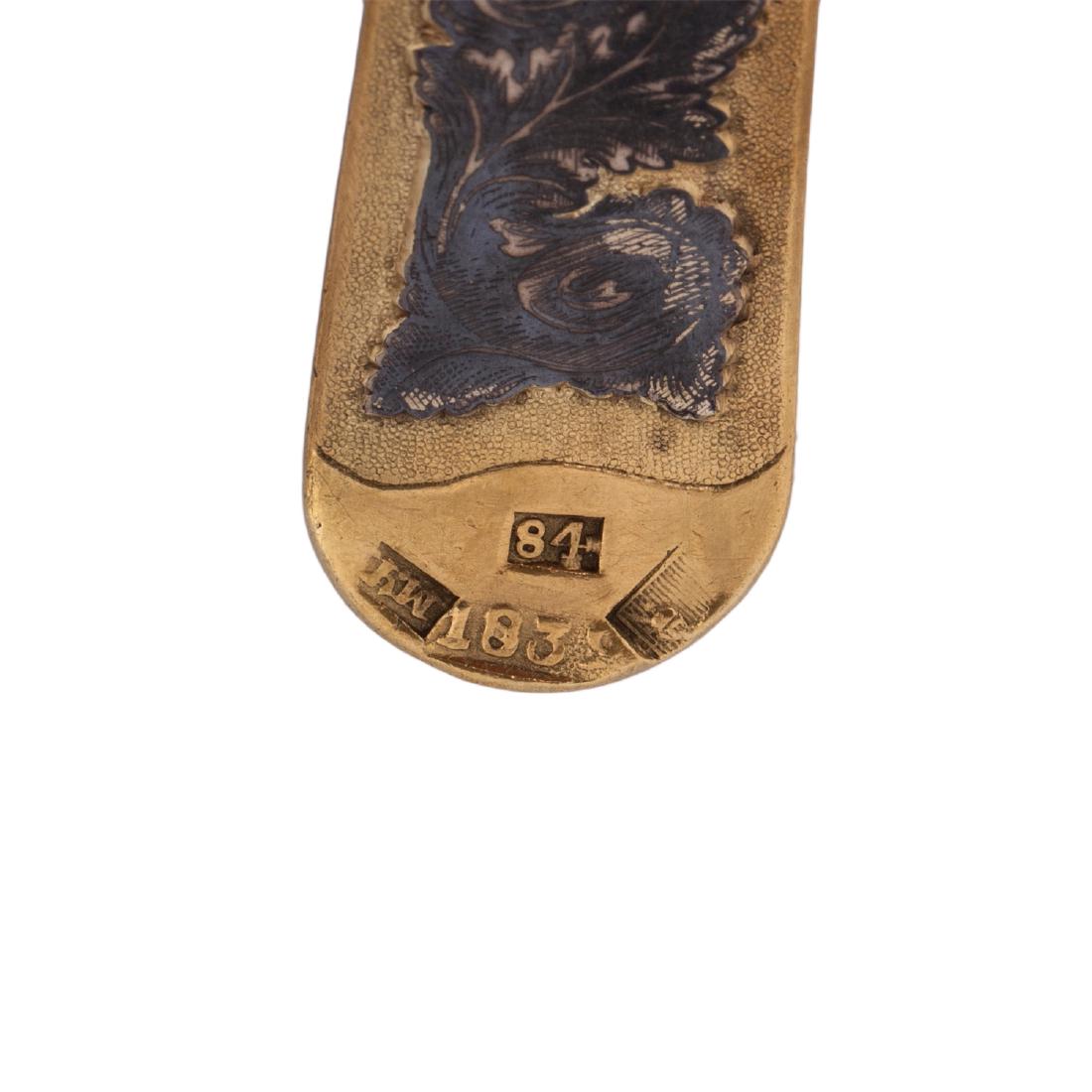 Russian silver-gilt and niello spoon — image 5