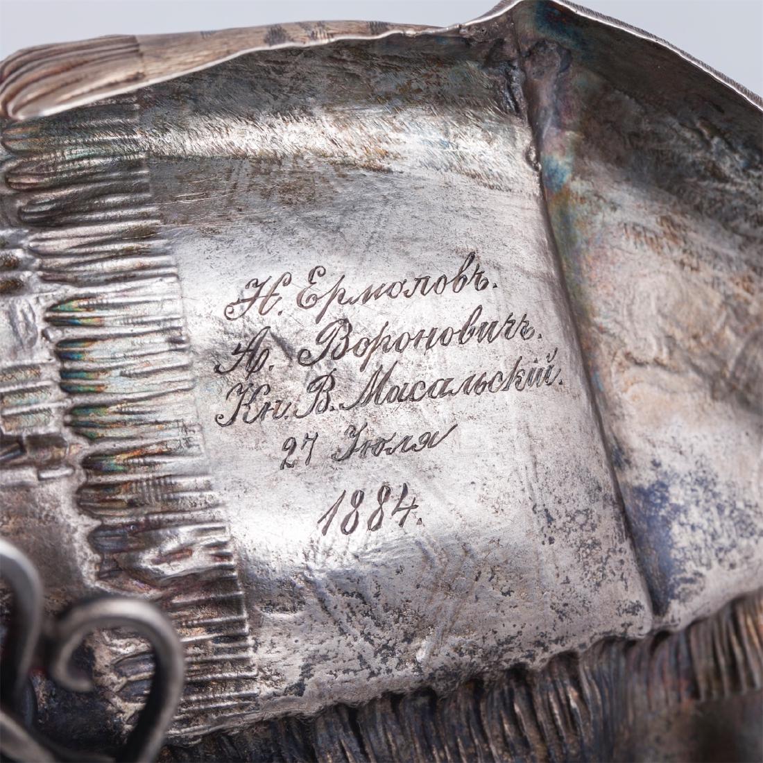 Trompe l'oeil silver plate by I.Khlebnikov — image 4
